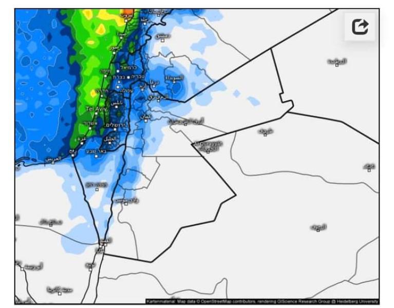 الأرصاد تؤكد أن غزة ستخرج من مرحلة العطش بأمطار فيضانية السبت المقبل