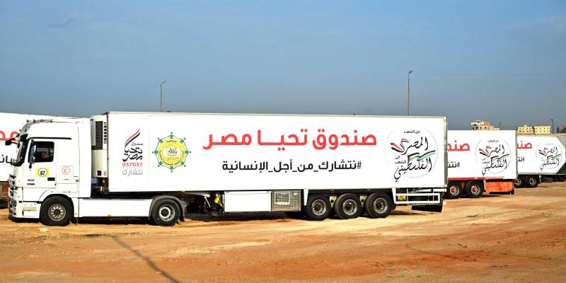 رئيس الوزراء يطلق أكبر قافلة مساعدات لغزة من صندوق تحيا مصر